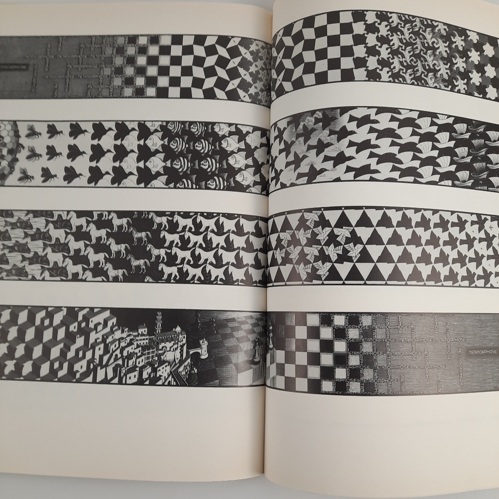 1971 THE GRAPHIC WORK OF MC ESCHER Artist Illusion Staircase Pattern Math Book - Picture 5 of 9